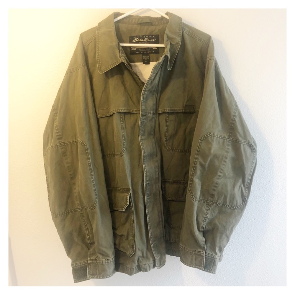 Eddie Bauer Army Green Jacket XL Tall